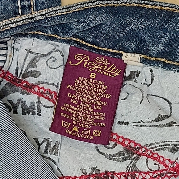 Stunning Pocket Embroidery on Royalty by YMI Mid Rise Skinny Jeans Size 10 - Picture 11 of 13